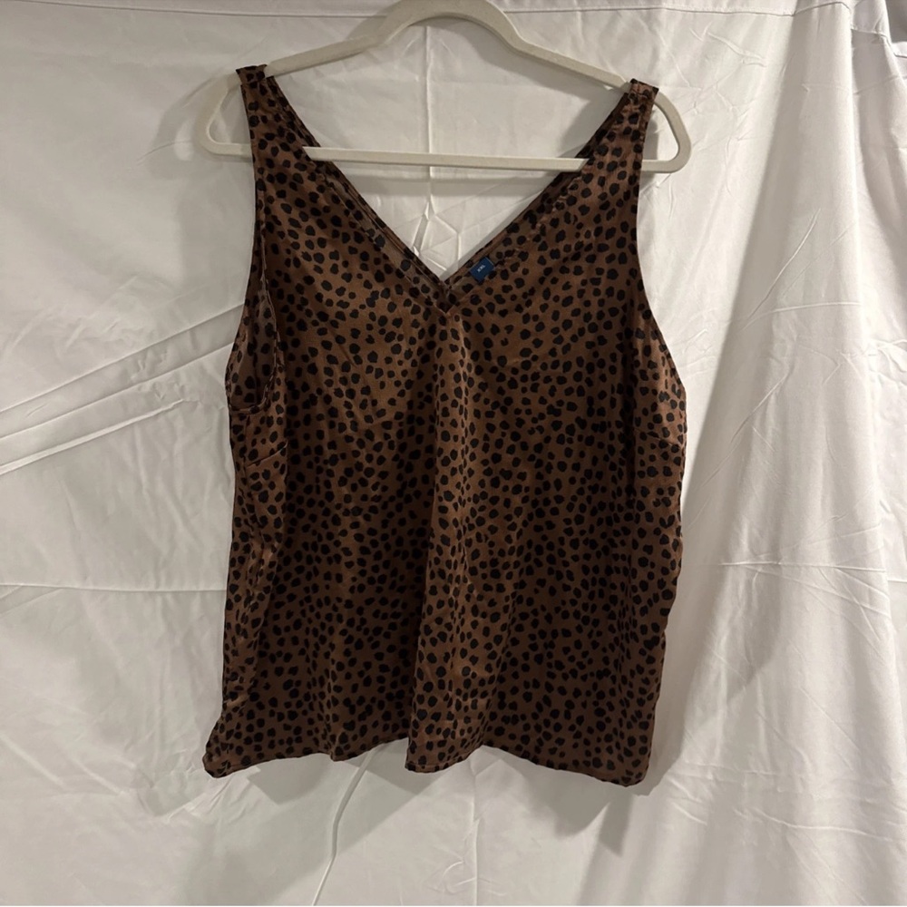 Old Navy Brown Leopard Print Tank Top